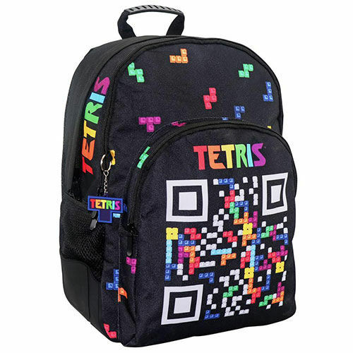 Tetris lekerekített iskolatáska, hátizsák 33x16x45cm