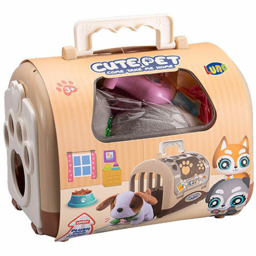 Cute Pet kiskutya hordozóban 12db-os játékszett