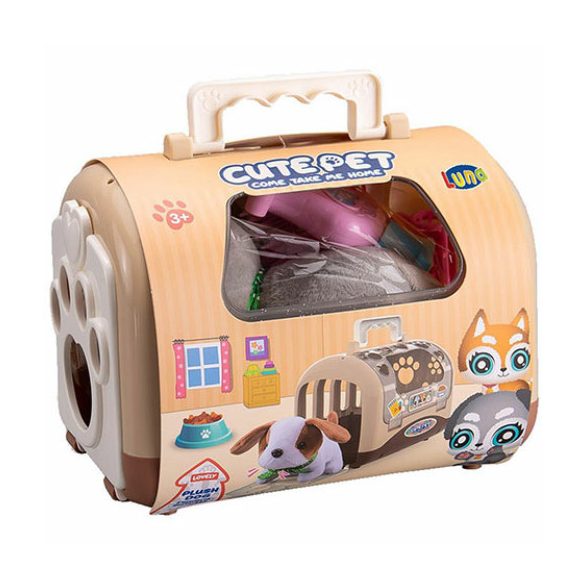 Cute Pet kiskutya hordozóban 12db-os játékszett