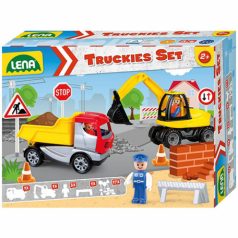   LENA: Truckies Útfelújítás játékszett figurákkal 23db-os