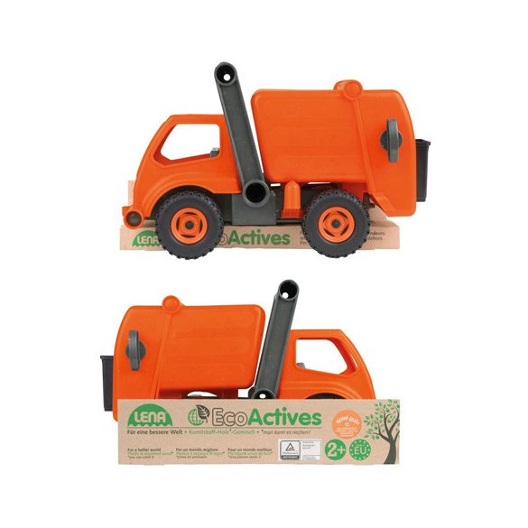 LENA : ECO narancssárga kukásautó 31 cm