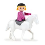 LENA Truxx lószállító autó lovas kislánnyal és lóval