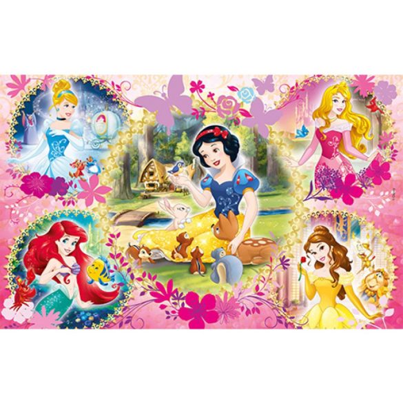 Disney Hercegnők Supercolor 2 in 1 ben 2 x 60 db-os puzzle Clementoni 