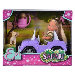   Évi Love: Évi baba szafari játékszett állatokkal és autóval - Simba Toys