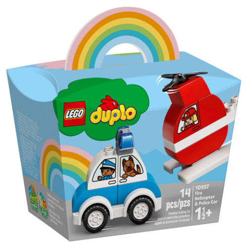 LEGO Duplo 10957 - Tűzoltó helikopter és rendőrautó