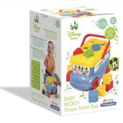  Disney Baby Mickey és Minnie egér busz formaválogató - Clementoni 