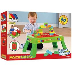   Molto: Játszóasztal építőkockákkal 20db-os játékszett