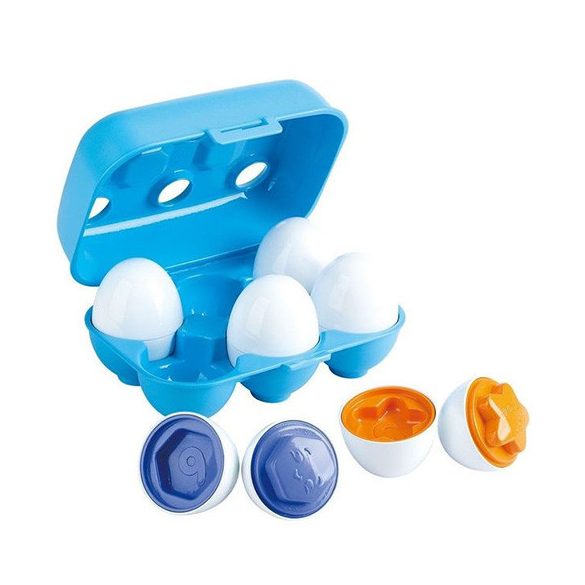 Playgo Szivárvány formaválogató tojások tojástartóban 