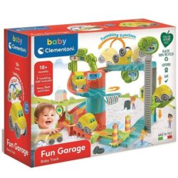   Clementoni Baby - Play for future - Mókás garázs játékszett bukfencező kisautóval