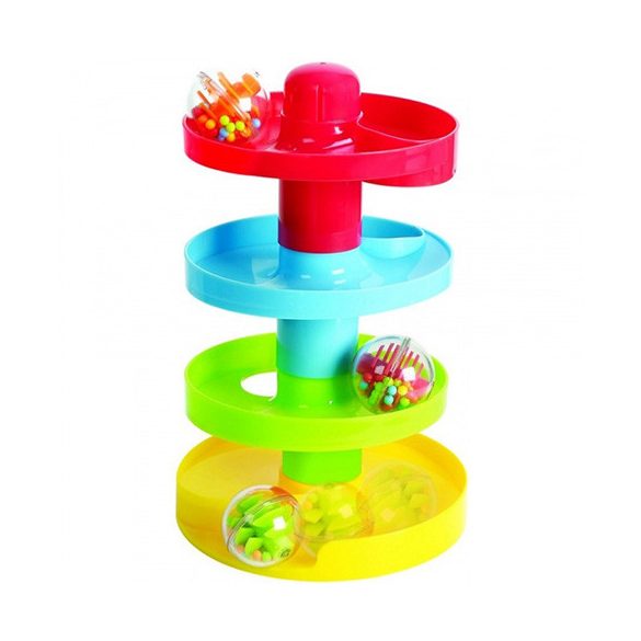 Playgo Bébi golyópálya torony három golyóval 