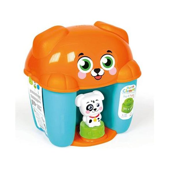 Clemmy Barna kutyusos puha építőjáték szett tároló dobozban - Clementoni