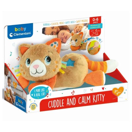 Clementoni Baby Ron-Ron elalvást segítő doromboló cica plüss 