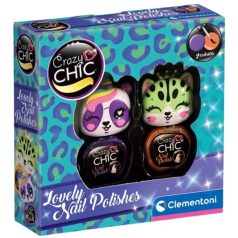  Crazy Chic Lovely Nail körömlakk állatfigurás ecsetfejjel 2 db-os szett Clementoni 