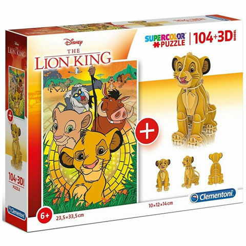 Clementoni Az oroszlánkirály puzzle + 3D modell 104 db-os