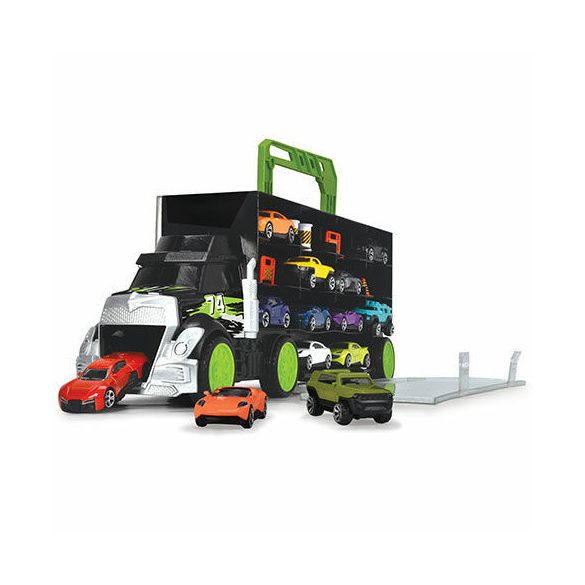 Hordozható autószállító kisautókkal 43cm - Dickie Toys