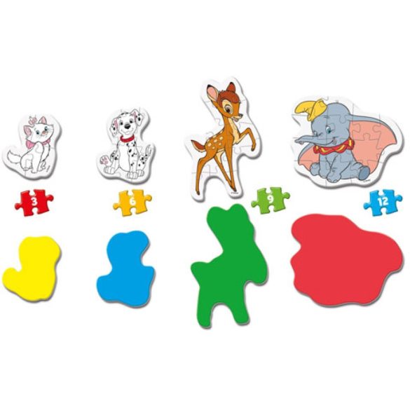 Disney állatok 4 az 1 ben forma puzzle Clementoni 
