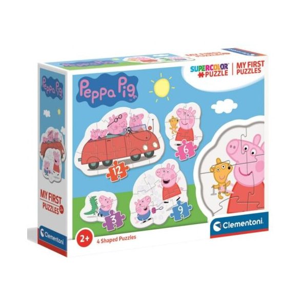 Clementoni 4 az 1-ben Bébi sziluett puzzle (3, 6, 9, 12 db-os)