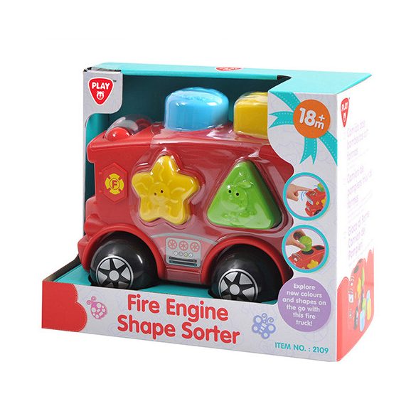 Playgo Formaválogató tűzoltóautó 