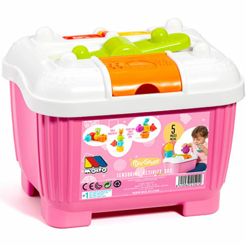 Molto: Play &, Sense baba fejlesztő ládika pink színben