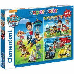   Mancs őrjárat Supercolor 3 az 1-ben puzzle 3x48db-os - Clementoni