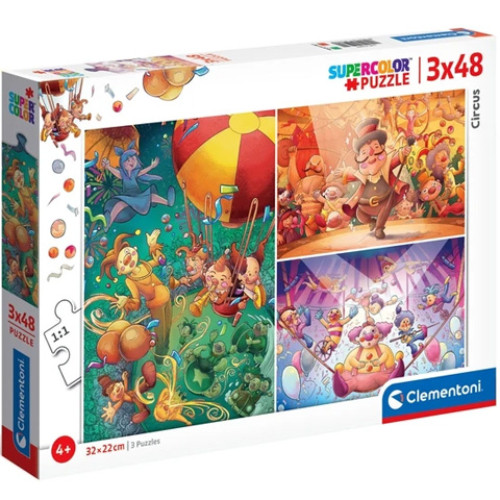 Cirkusz 3x48 db-os puzzle - Clementoni