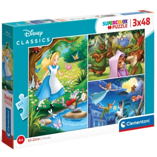 Disney Klasszikusok 3x48db-os puzzle - Clementoni