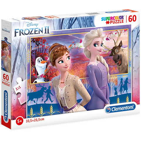 Jégvarázs 2 Elza és Anna Supercolor puzzle 60 db-os Clementoni 