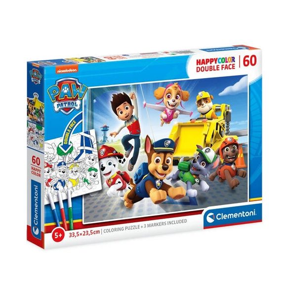 Mancs Őrjárat kétoldalú színezhető puzzle 60 db-os - Clementoni