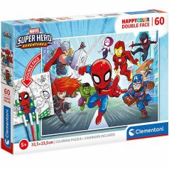   Marvel Szuperhősök színezhető kétoldalas puzzle 60 -os -  Clementoni