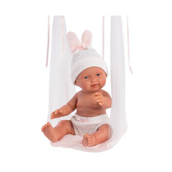 Llorens: Bebita 26cm-es kislány baba hintával
