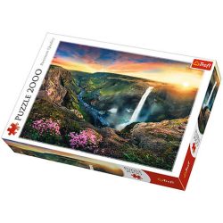 Haifoss vízesés, Izland puzzle 2000 db-os – Trefl