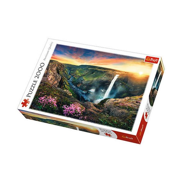 Haifoss vízesés, Izland puzzle 2000 db-os – Trefl