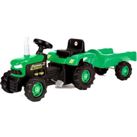 Dolu pedálos traktor utánfutóval - 146 cm