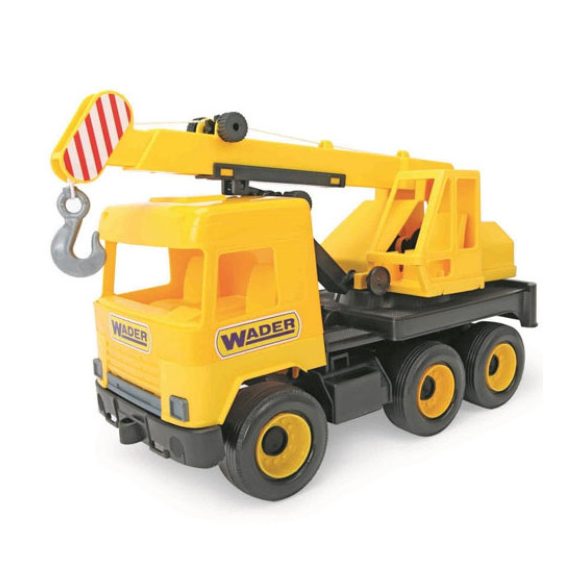 Middle Truck: Darus autó 43 cm sárga – Wader