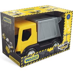 Wader Tech Truck sárga kukásautó 26cm 