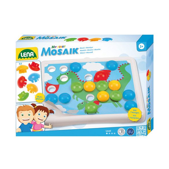 LENA Mosaik - Első Pötyi kreatív szettem 7 mintával 32mm 36 db-os 