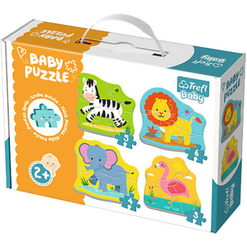 Baby Puzzle táskában - Első puzzle - Szafari állatok - Trefl