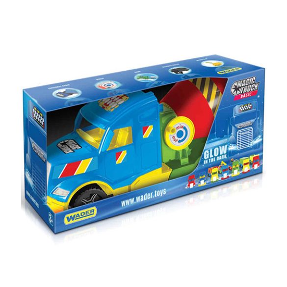 Magic Truck: Betonkeverő kocsi fluoreszkáló lámpákkal 60 cm – Wader