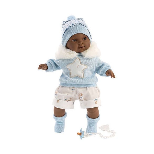 Llorens: Sirham 38cm-es síró baba csillagos ruhában