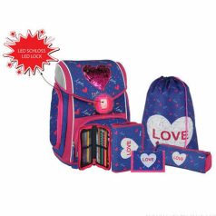   Spirit: Heart love 5 db-os iskolatáska szett kiegészítőkkel LED fénnyel