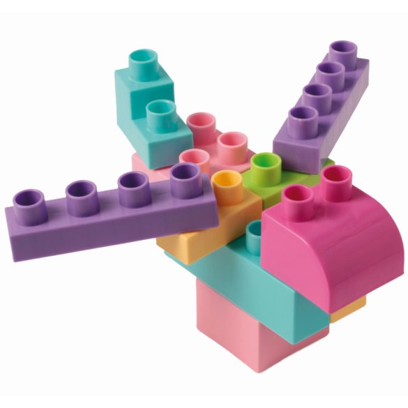 Wader Kids Blocks pasztell építőelemek 50 db-os szett