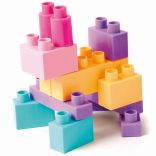 Wader Kids Blocks pasztell építőelemek 50 db-os szett