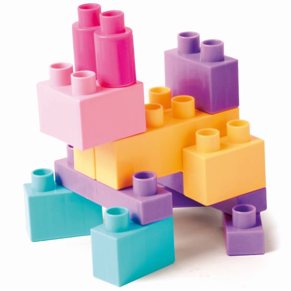 Wader Kids Blocks pasztell építőelemek 50 db-os szett