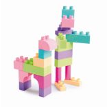 Wader Kids Blocks pasztell építőelemek 50 db-os szett