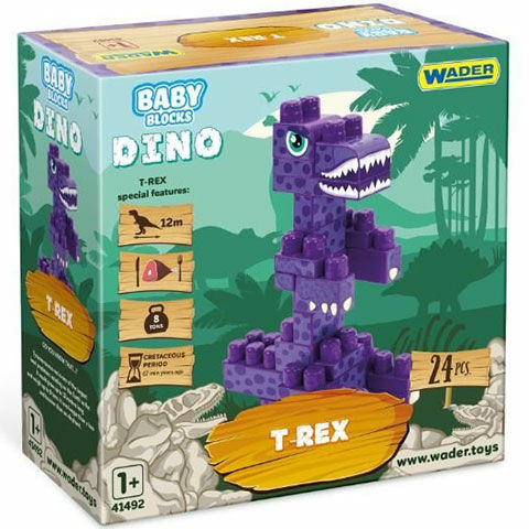 Baby Bloks: T-Rex építőjáték szett 24db-os - Wader