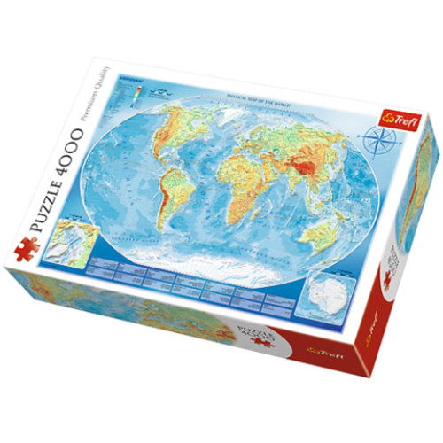Nagy földrajzi világtérkép 4000 db-os puzzle – Trefl