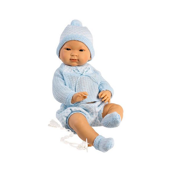 Llorens: Tao 45cm-es újszülött kisfiú baba kék ruhában