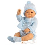Llorens: Tao 45cm-es újszülött kisfiú baba kék ruhában