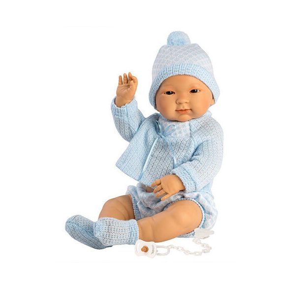 Llorens: Tao 45cm-es újszülött kisfiú baba kék ruhában