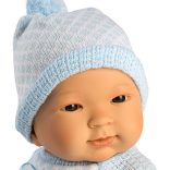 Llorens: Tao 45cm-es újszülött kisfiú baba kék ruhában